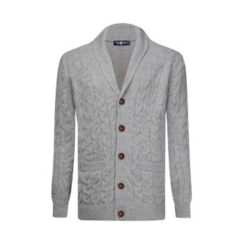 Cardigan cu model torsade si revere