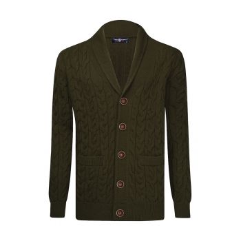 Cardigan cu model torsade si revere