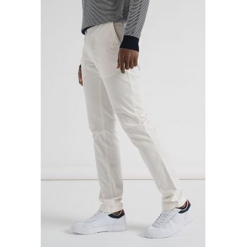 Pantaloni chino slim fit din amestec de bumbac organic Bleecker