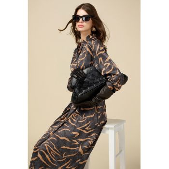 Rochie cu logo si animal print