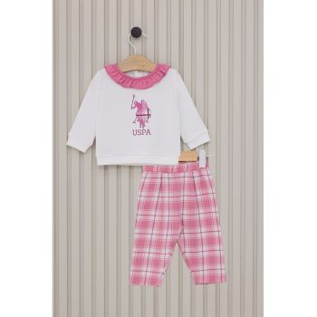 Set de pantaloni si bluza de bumbac - 2 piese