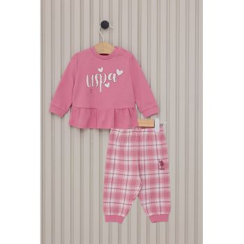 Set de pantaloni si bluza de bumbac - 2 piese