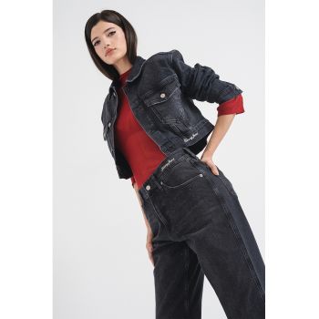 Jacheta crop de denim