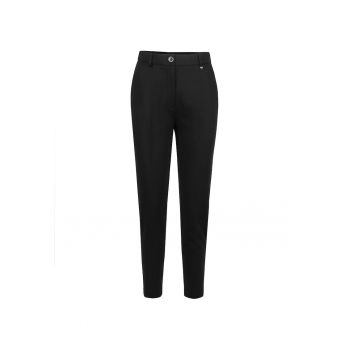 Pantaloni conici din amestec de lana virgina - Negru - 2XL