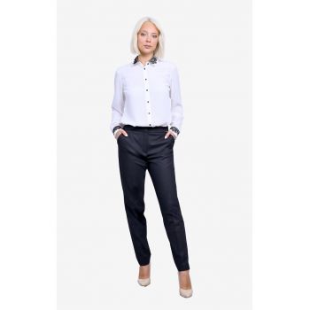 Pantaloni cu croiala conica - Negru - L