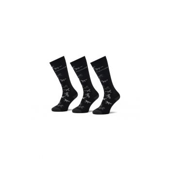 Set 3 perechi de sosete unisex - 300465127 - Negru - Textil -