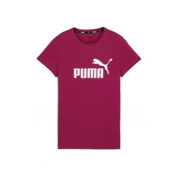 Tricou de bumbac cu imprimeu logo contrastant Essentials+