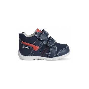 Pantofi sport de piele ecologica si material textil cu velcro