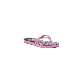 Papuci flip-flop fete - 301819608 - Textil - Roz