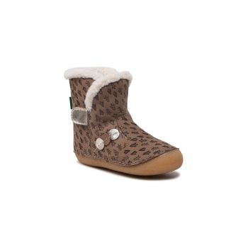 Ghete fete - 301558828 - Bej - Piele naturala/Piele nabuc