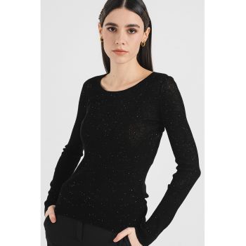 Bluza de lana cu aspect stralucitor