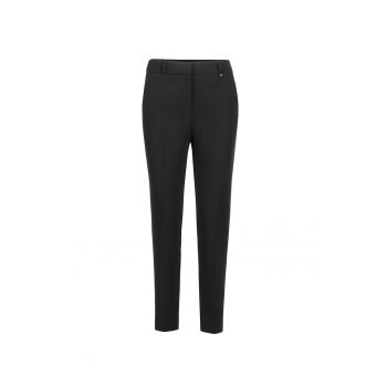 Pantaloni conici crop - Negru