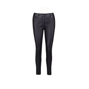 Pantaloni cu aspect peliculizat - Negru