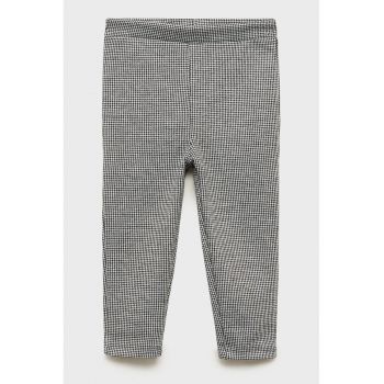 Pantaloni cu model houndstooth cu talie medie