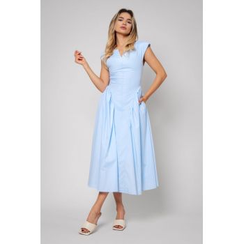 Rochie lunga Sky Blue Albastru deschis