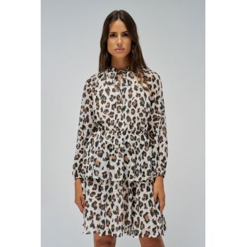 Rochie stratificata cu animal print