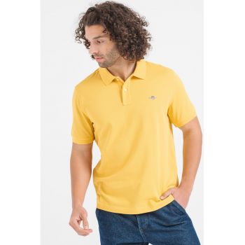 Tricou polo din bumbac cu aspect pique