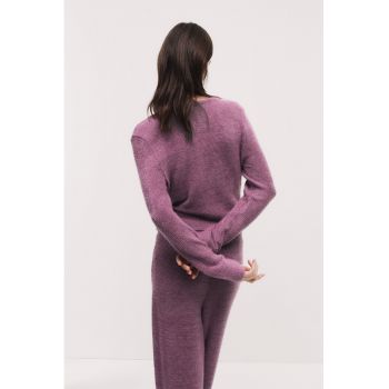 Bluza de pijama cu decolteu in V