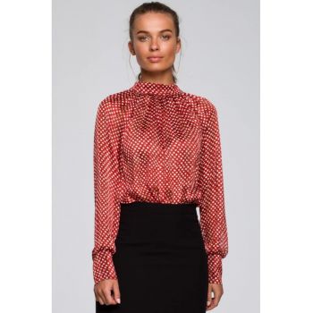 Bluza din sifon cu panglica de legat -