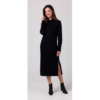 Rochie cu guler inalt - Negru