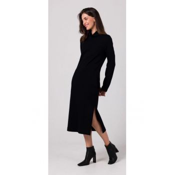 Rochie cu guler inalt - Negru -