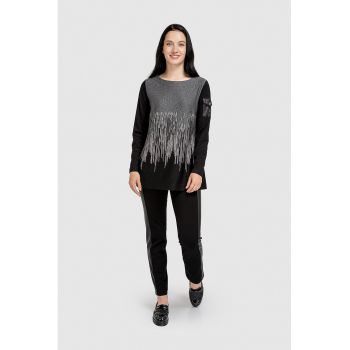 Bluza regular fit cu decolteu rotund