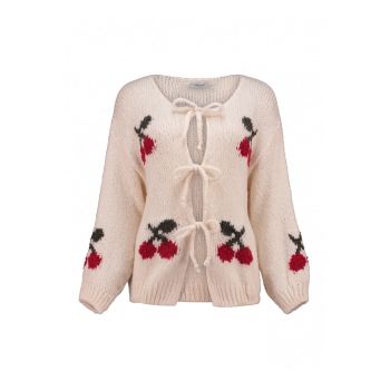 Cardigan cu model cu cirese