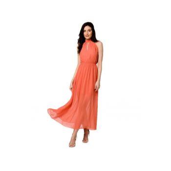 Rochie maxi dama - Teratu - portocale