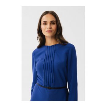 Rochie midi dama - Kerigor - albastru de floarea de colt