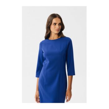 Rochie midi dama - Lledwg - albastru de floarea de colt