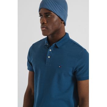 Tricou polo slim fit din amestec de bumbac organic