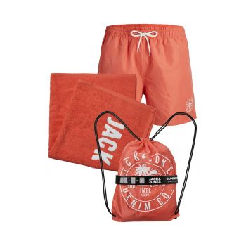 Set de pantaloni scurti de baie - prosop si rucsac