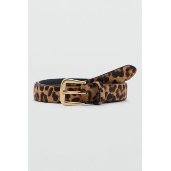 Curea de piele cu par scurt Leopard