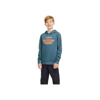 Hanorac JACK &JONES Logo 2 Colours JNR Albastru deschis