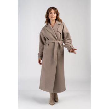 Palton - Salma cappucino - Maro taupe - Lana - EU -