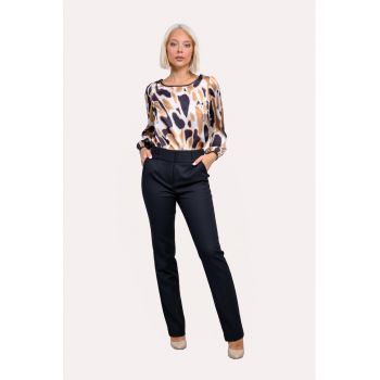 Bluza cu model abstract - Maro