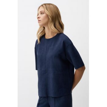 Bluza lejera cu aspect de piele intoarsa