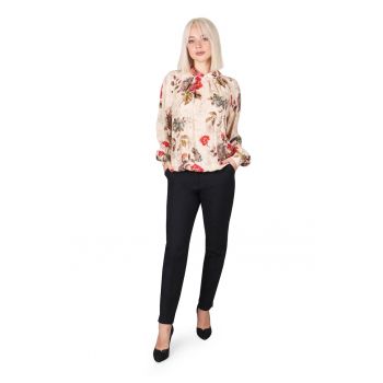 Bluza vaporoasa cu imprimeu floral - Multicolor