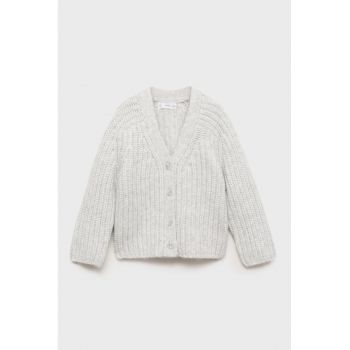 Cardigan din tricot cu decolteu in V