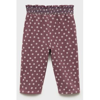 Pantaloni de bumbac cu imprimeu floral