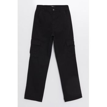 Pantaloni din bumbac cu buzunare frontale