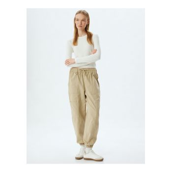 Pantaloni jogger de bumbac cu snur