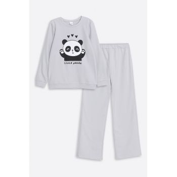 Pijama din amestec de bumbac cu model grafic