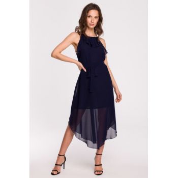 Rochie asimetrica din sifon -