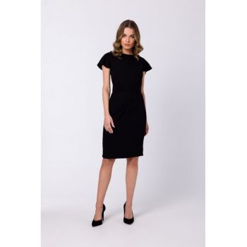 Rochie creion cu maneci scurte -