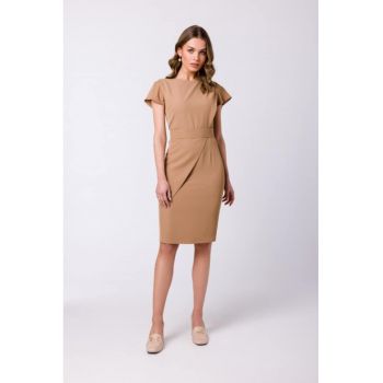 Rochie creion cu maneci scurte -