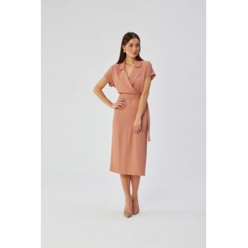 Rochie midi cu guler -