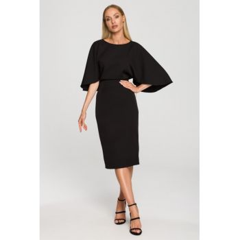 Rochie midi cu maneci largi -