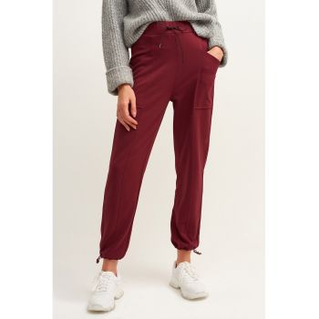 Pantaloni conici cu talie elastica