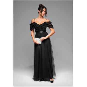 Rochie de seara Maxi LACRICA LA-OM-DLR012 - Negru